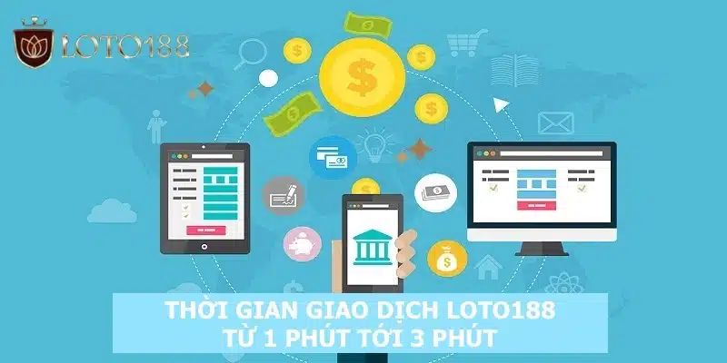 Thời gian rút tiền nhanh chóng chỉ từ 1 tới 3 phút