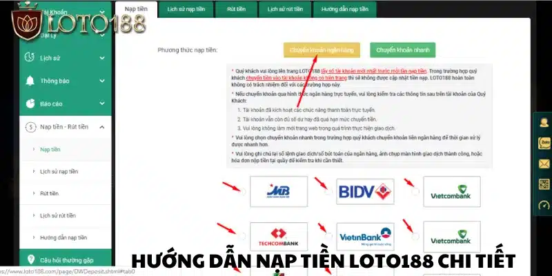 Hướng dẫn quy trình nạp tiền Loto188 đảm bảo chính xác và an toàn